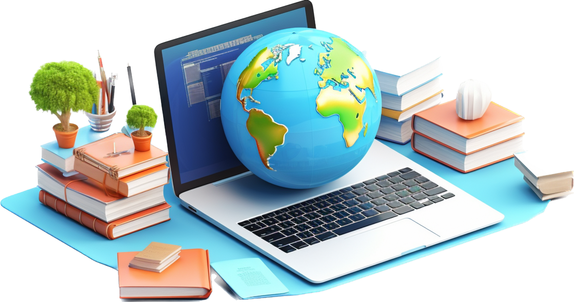 online Bildung png mit ai generiert.