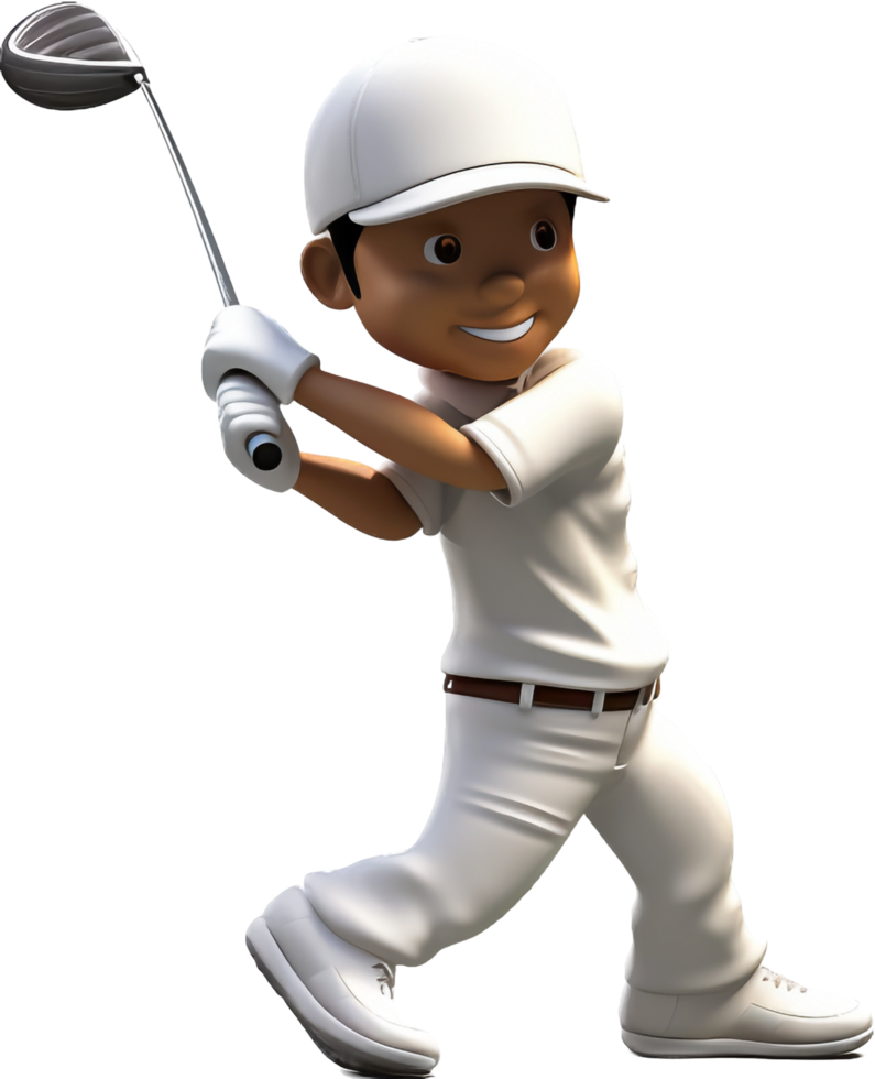 Golf player png with AI generated.