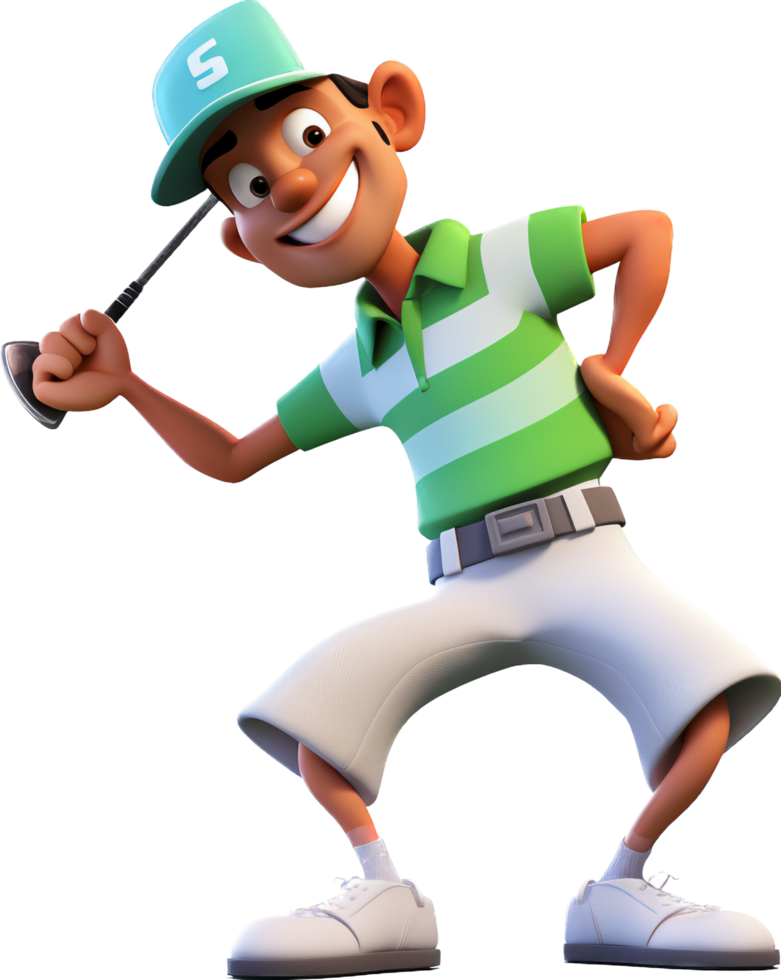 Golf player png with AI generated.