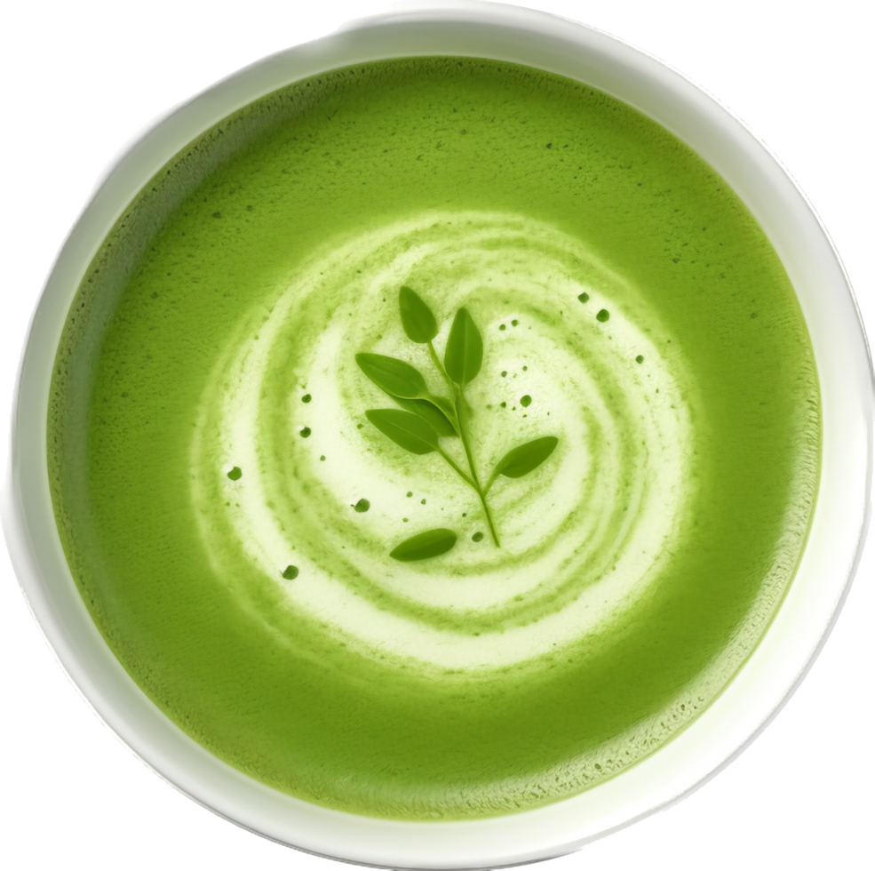 Matcha green tea png with AI generated.