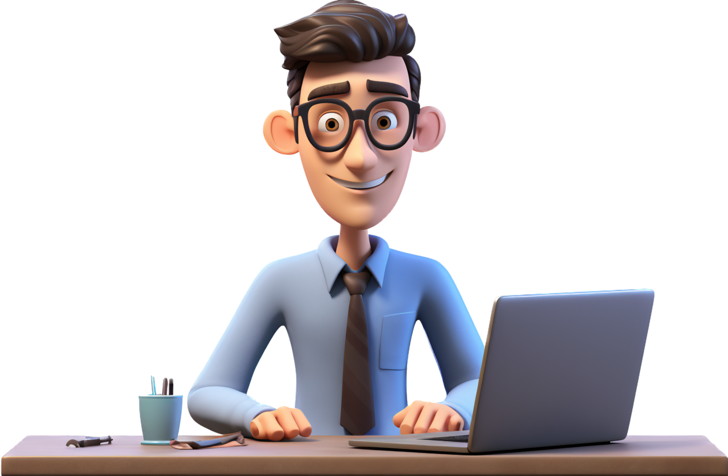 Office employee png with AI generated.