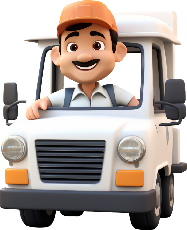 Driver png with AI generated.
