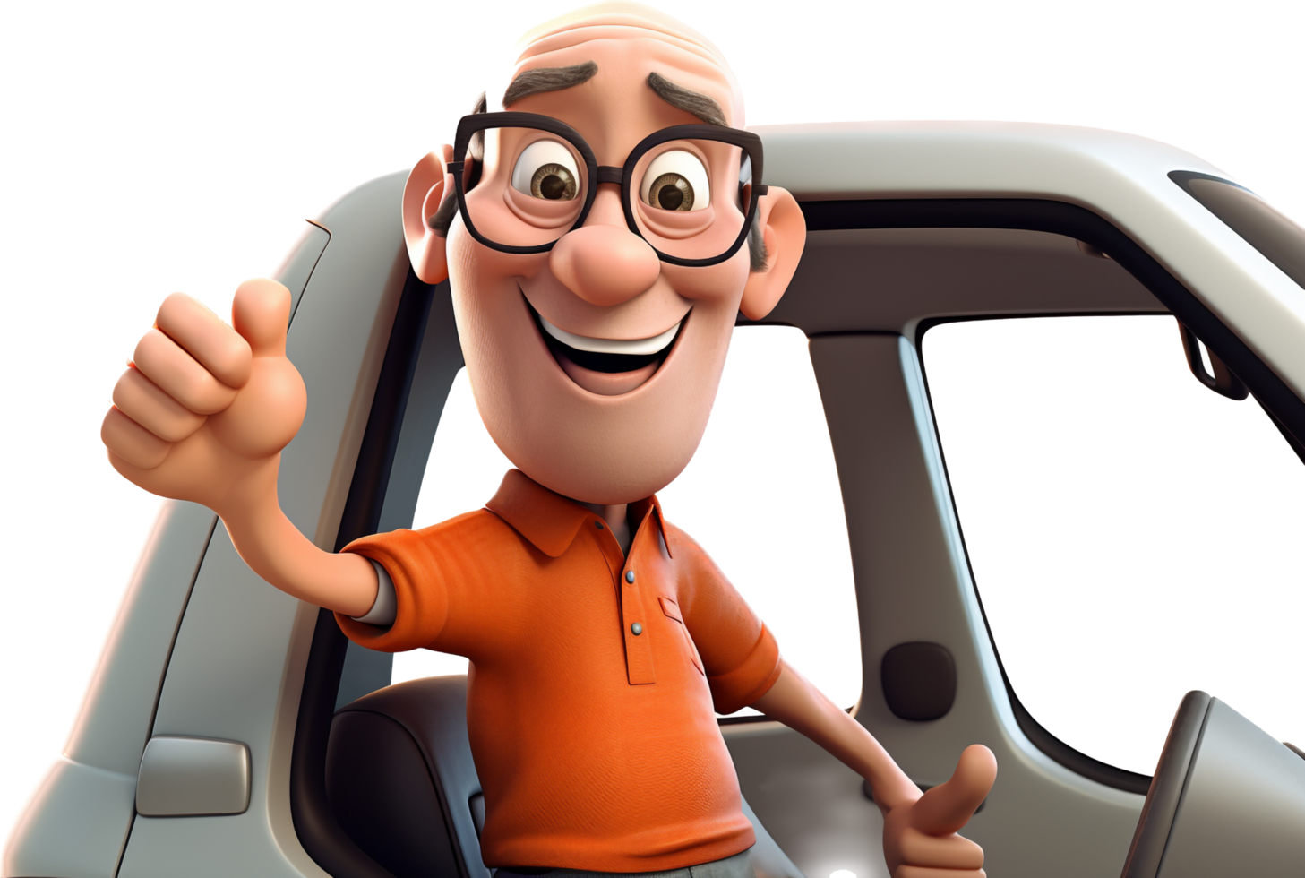 Driver png with AI generated.
