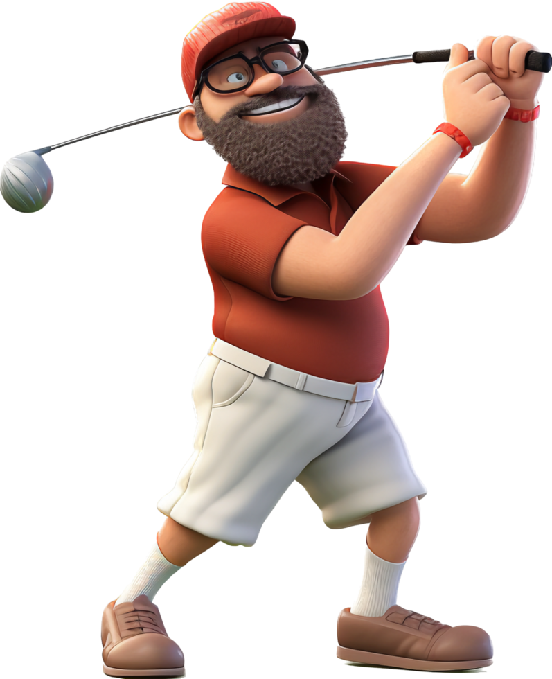 Golf player png with AI generated.