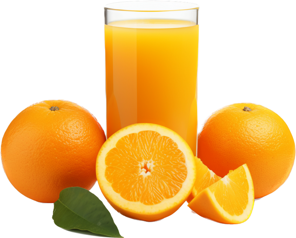 Orange juice png with AI generated.