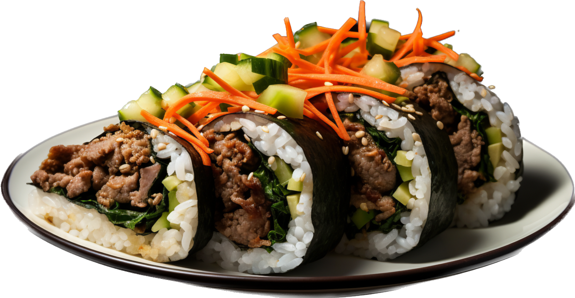 Kimbap png with AI generated.