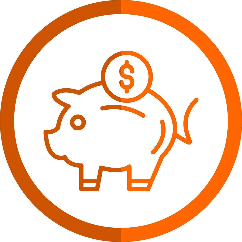 Piggy Bank Vector Icon Design