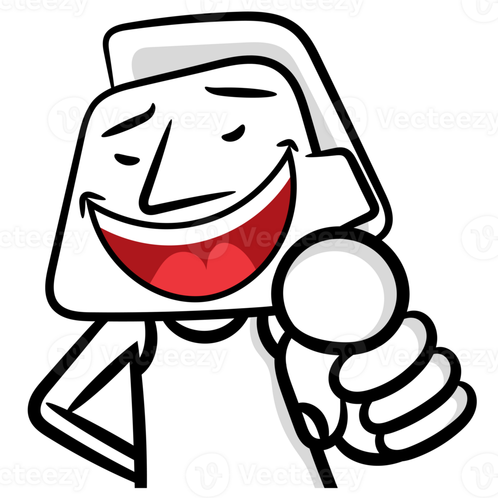 White man laughing and pointing gesture png