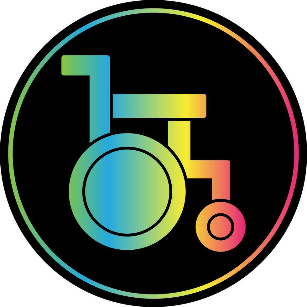 Wheel Chair Vector Icon Design