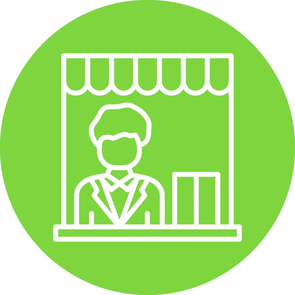 Shop Manager Vector Icon Design
