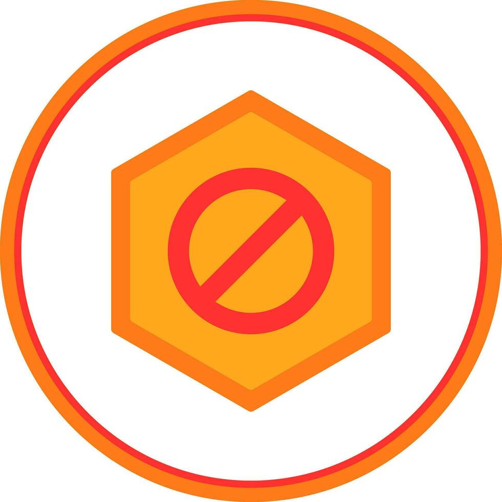 Wrong Way Vector Icon Design