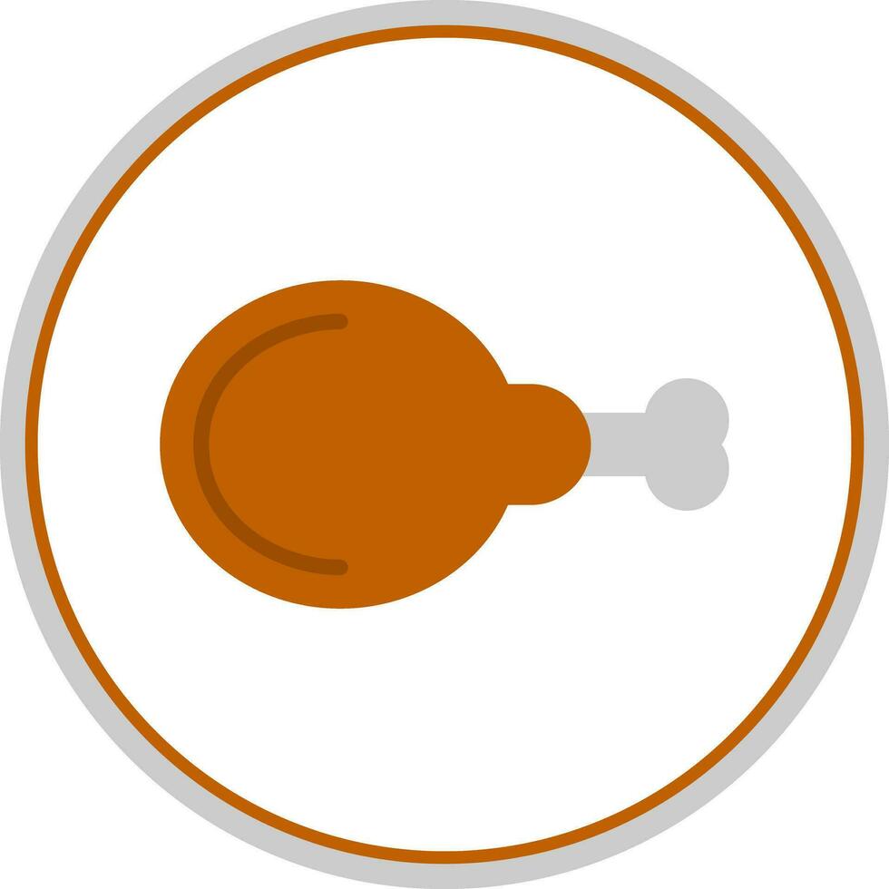 Chicken Leg Vector Icon Design