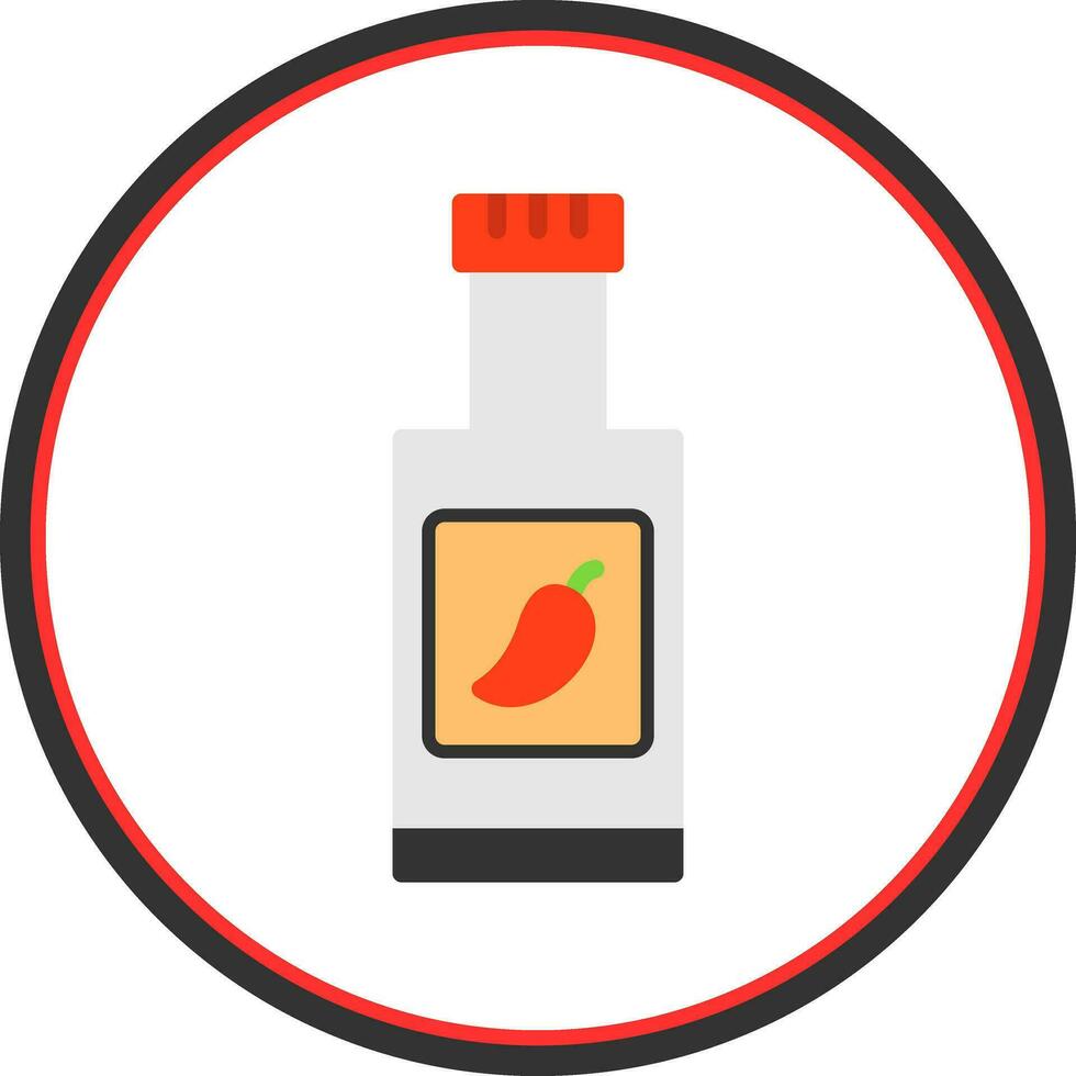 Chili Sauce Vector Icon Design