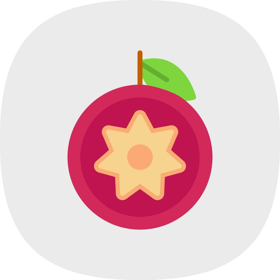 Star Apple Vector Icon Design