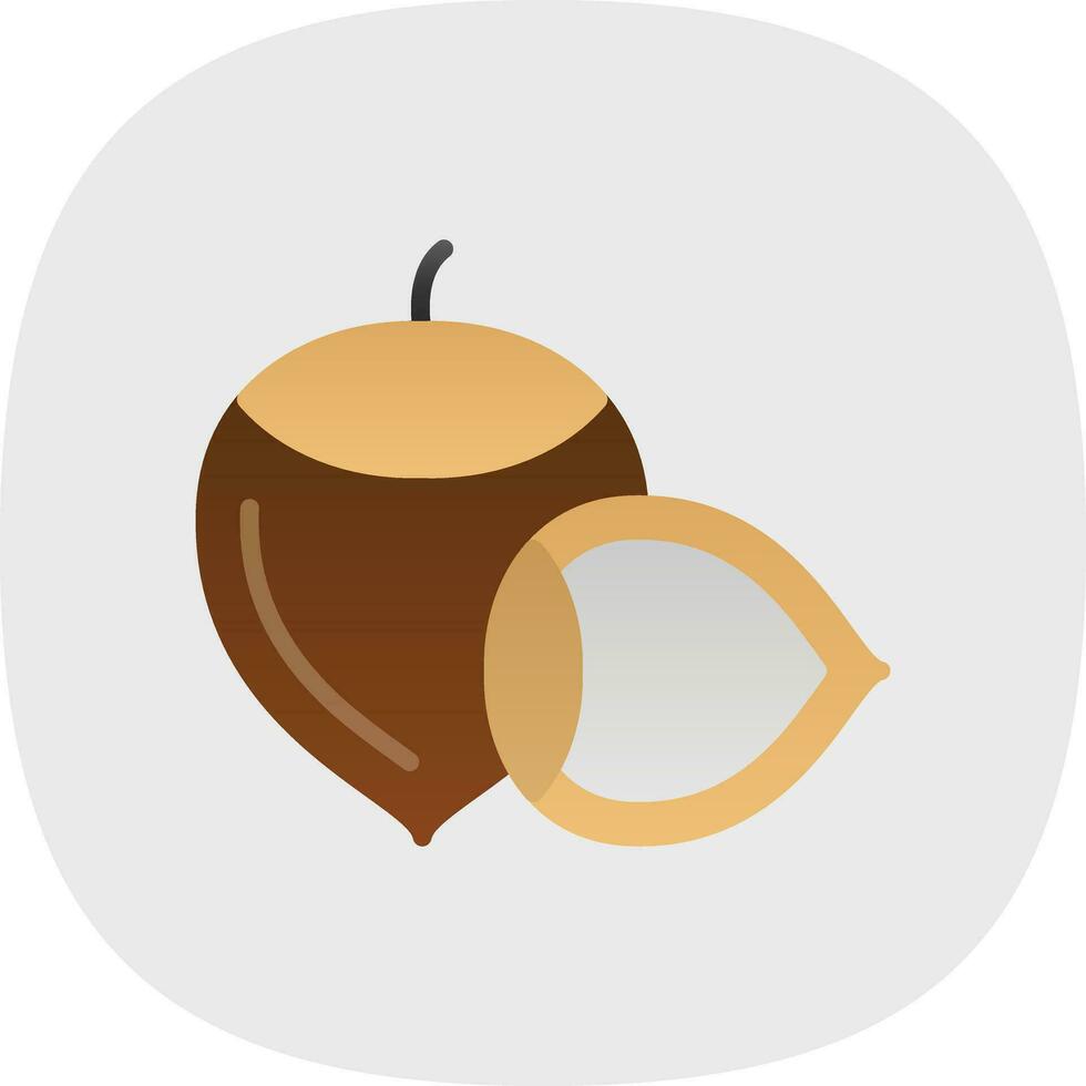 Hazelnut Vector Icon Design