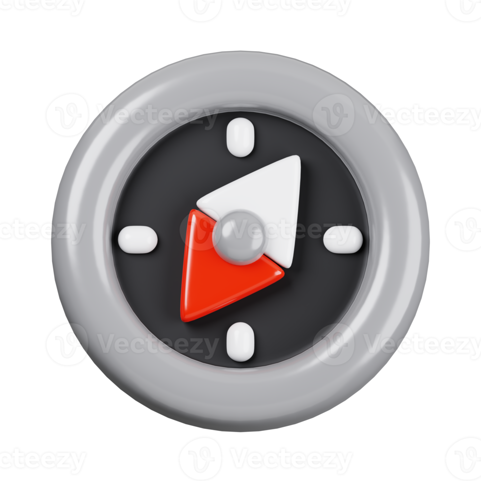 Compass isolated. General UI icon set concept. 3D Render illustration png