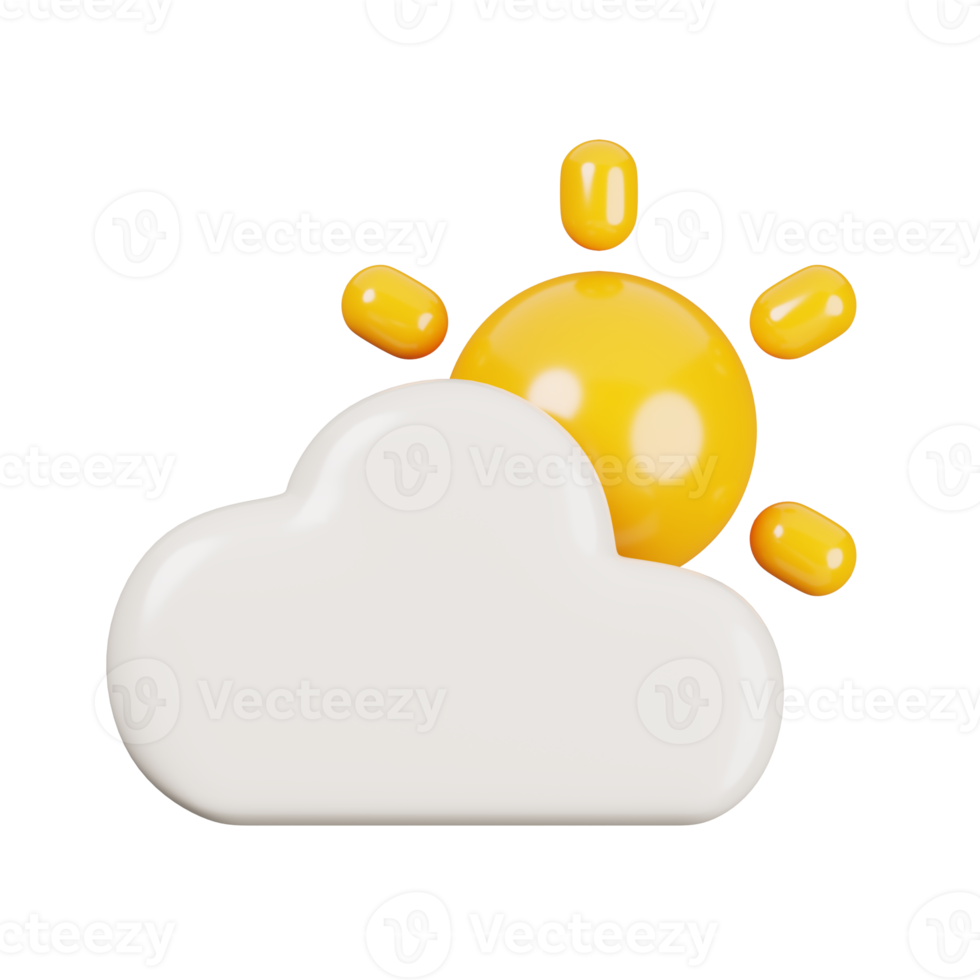 Weather sign isolated. General UI icon set concept. 3D Render illustration png