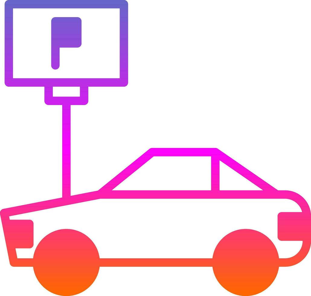 diseño de icono de vector de aparcamiento de coche