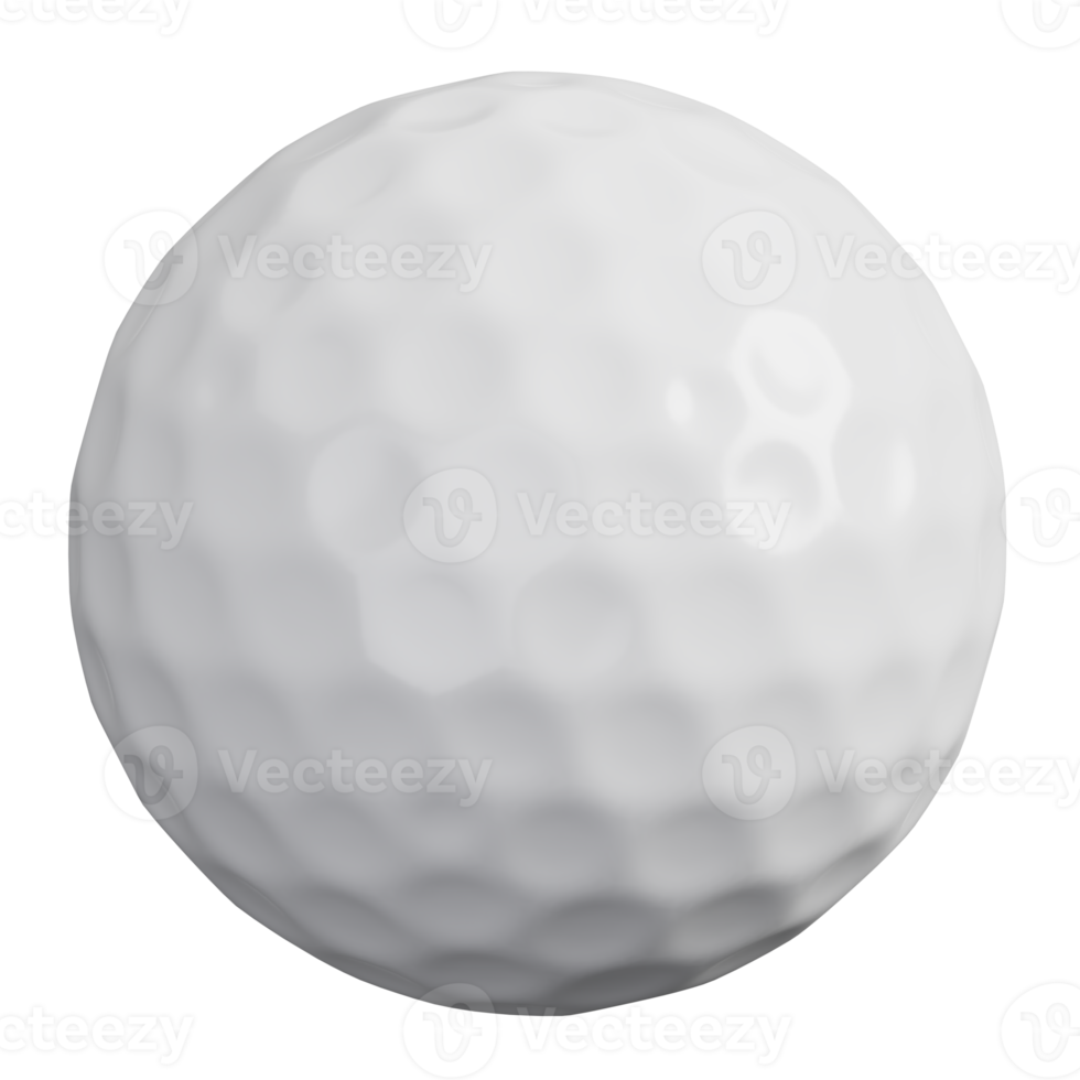 Golf ball isolated. Sports, fitness and game symbol icon. 3d Render illustration. png