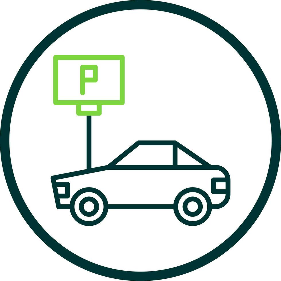 Car Parking Vector Icon Design