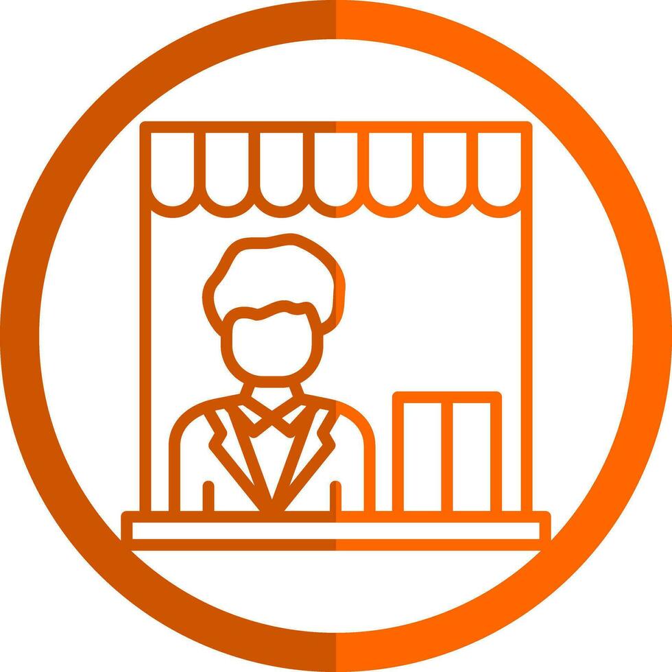 Shop Manager Vector Icon Design