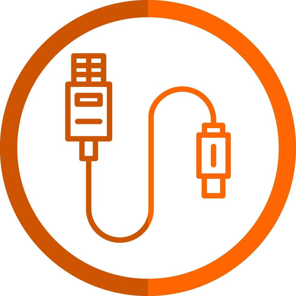 Usb Cable Vector Icon Design