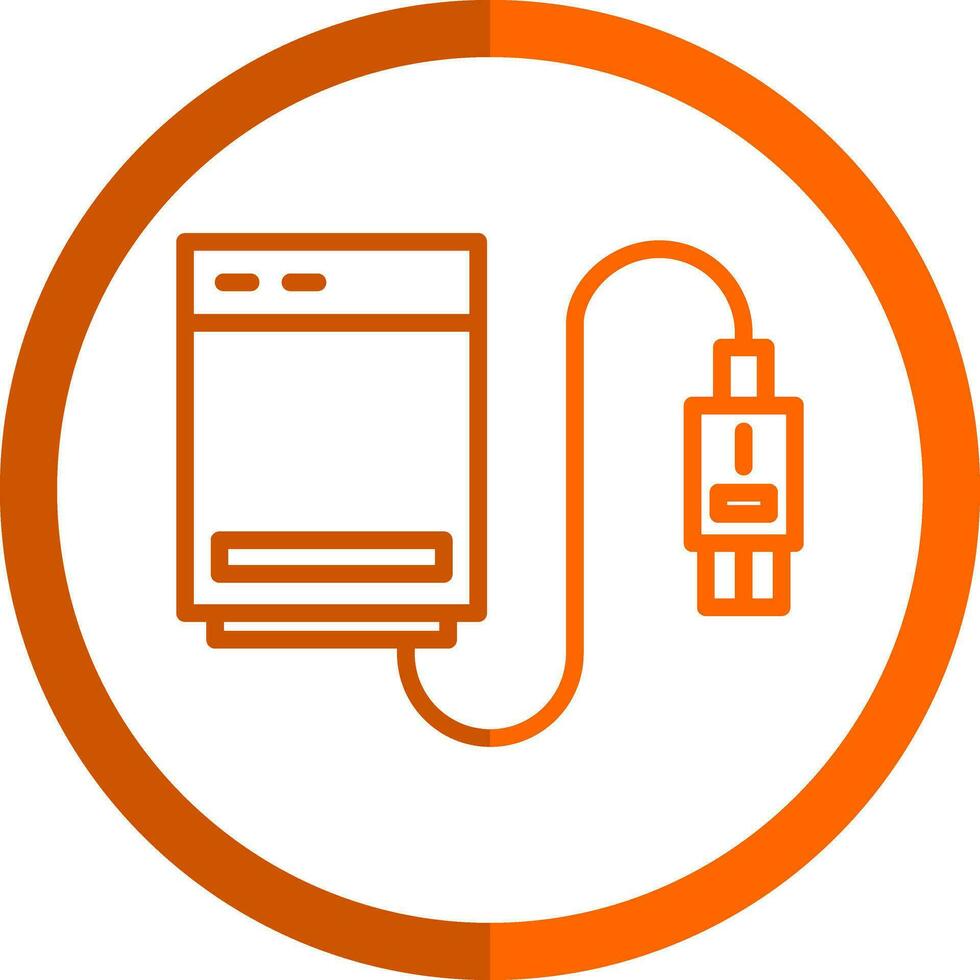 External Hard Drive Vector Icon Design