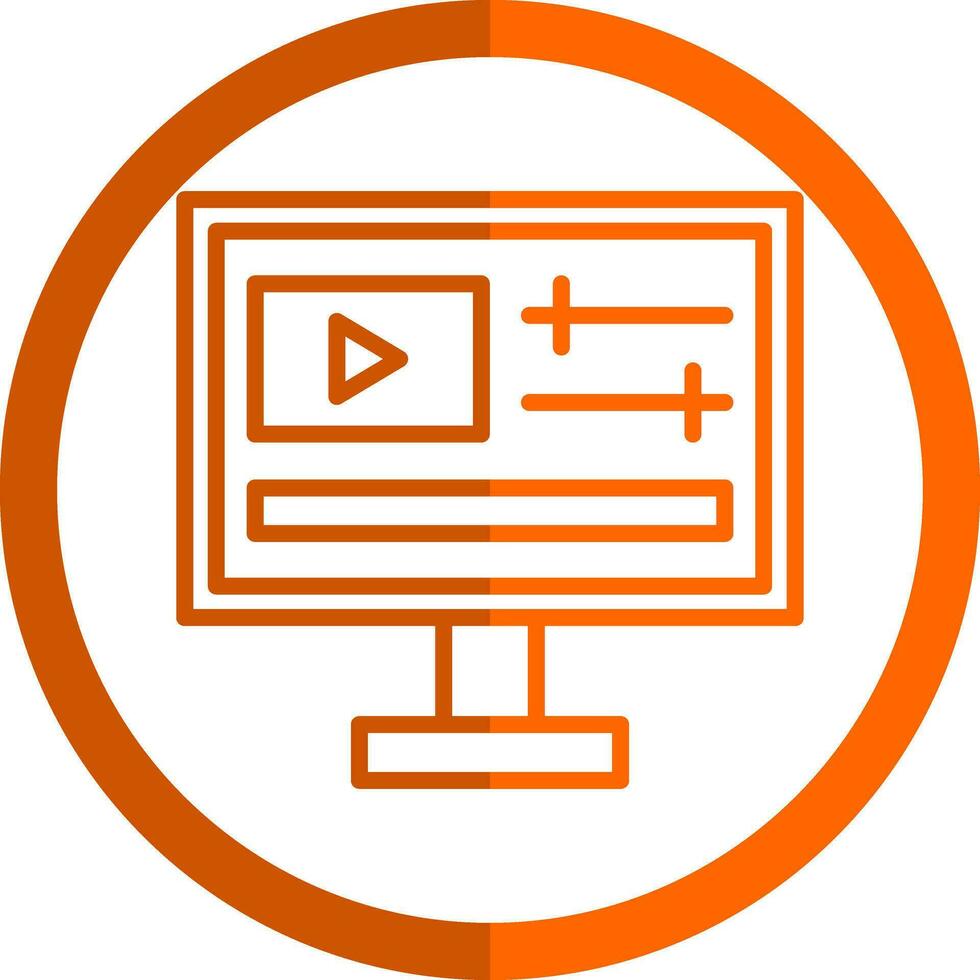 diseño de icono de vector de edición de video