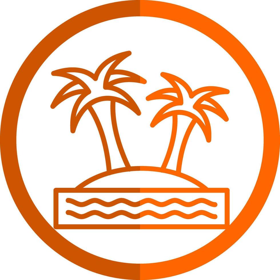 Island Vector Icon Design