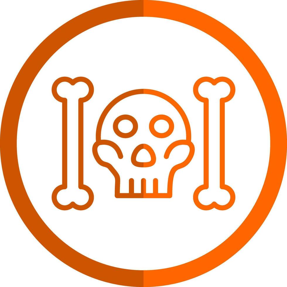 Skull And Bones Vector Icon Design