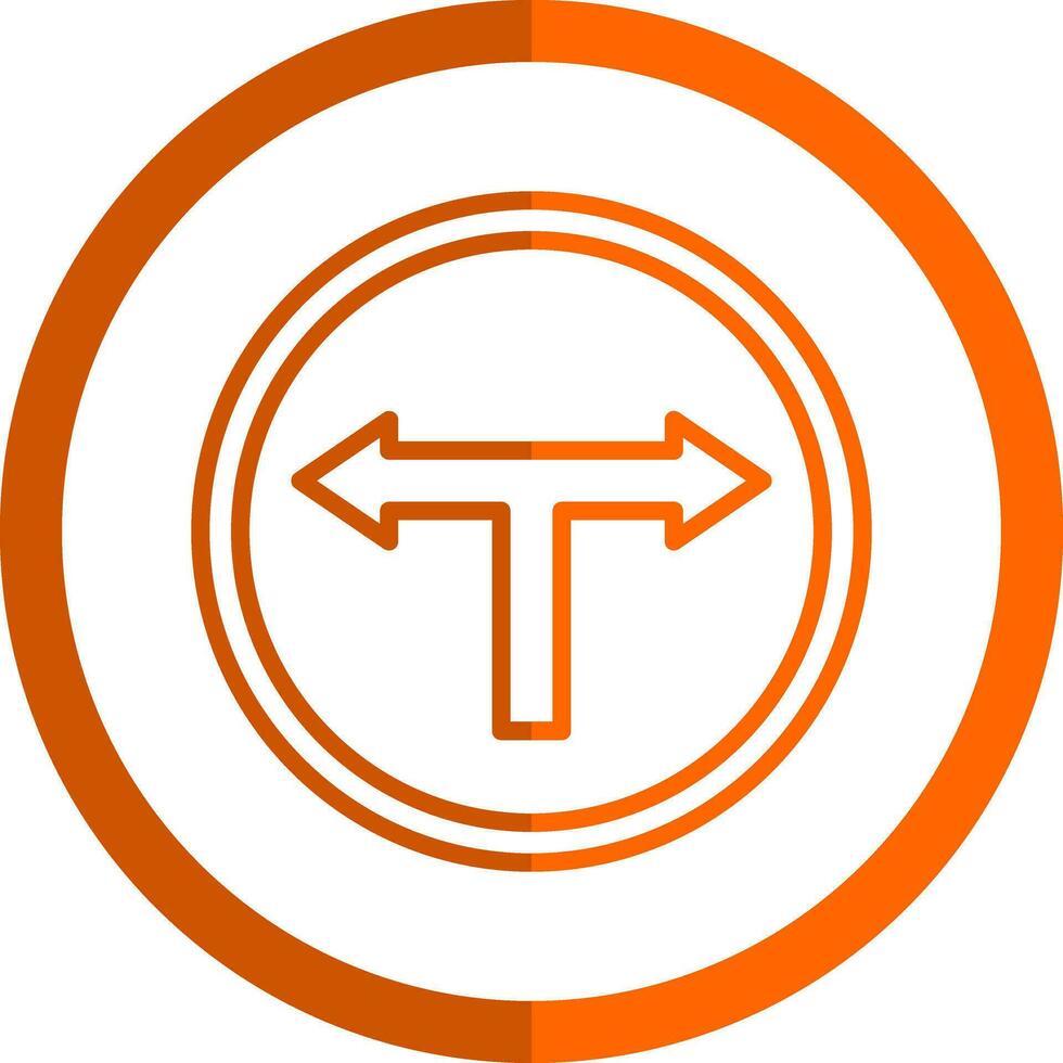 T Junction Vector Icon Design