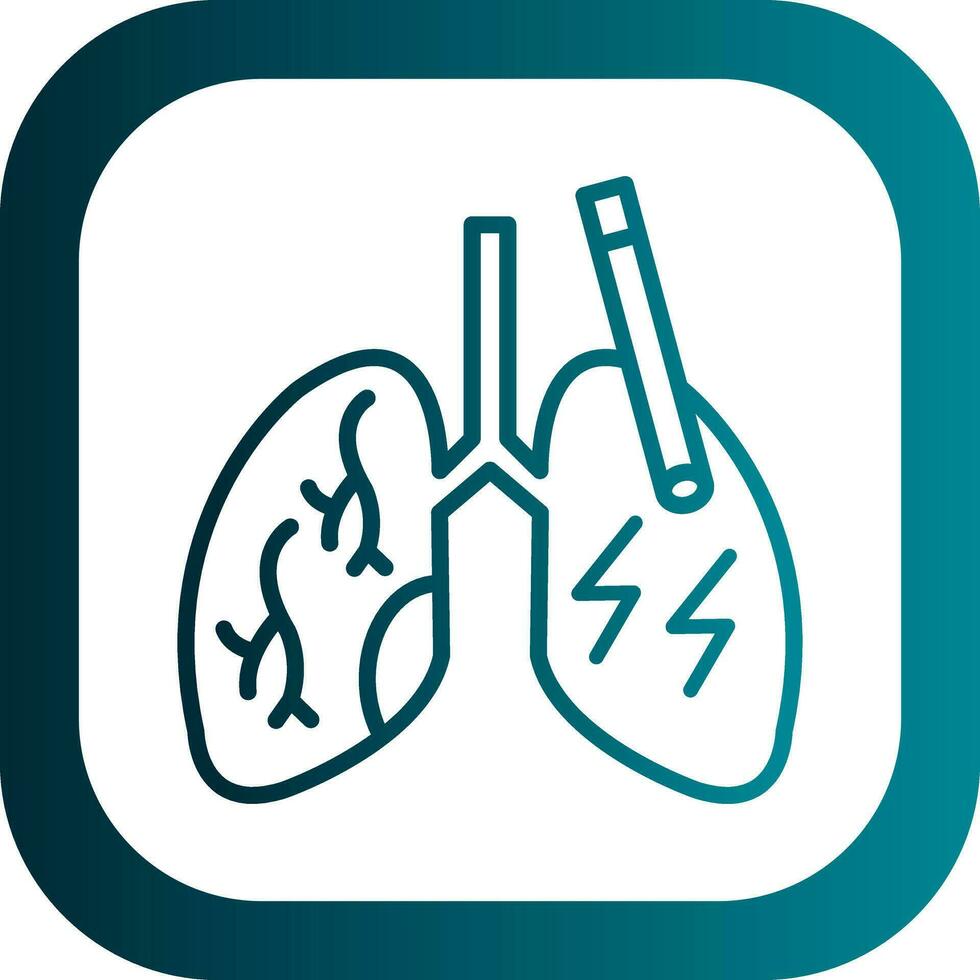 diseño de icono de vector de pulmones