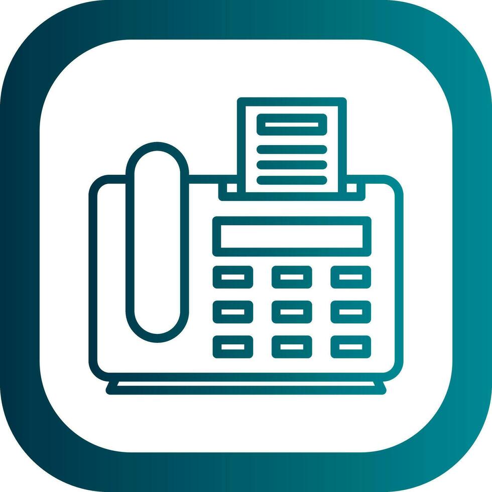 Fax Machine Vector Icon Design
