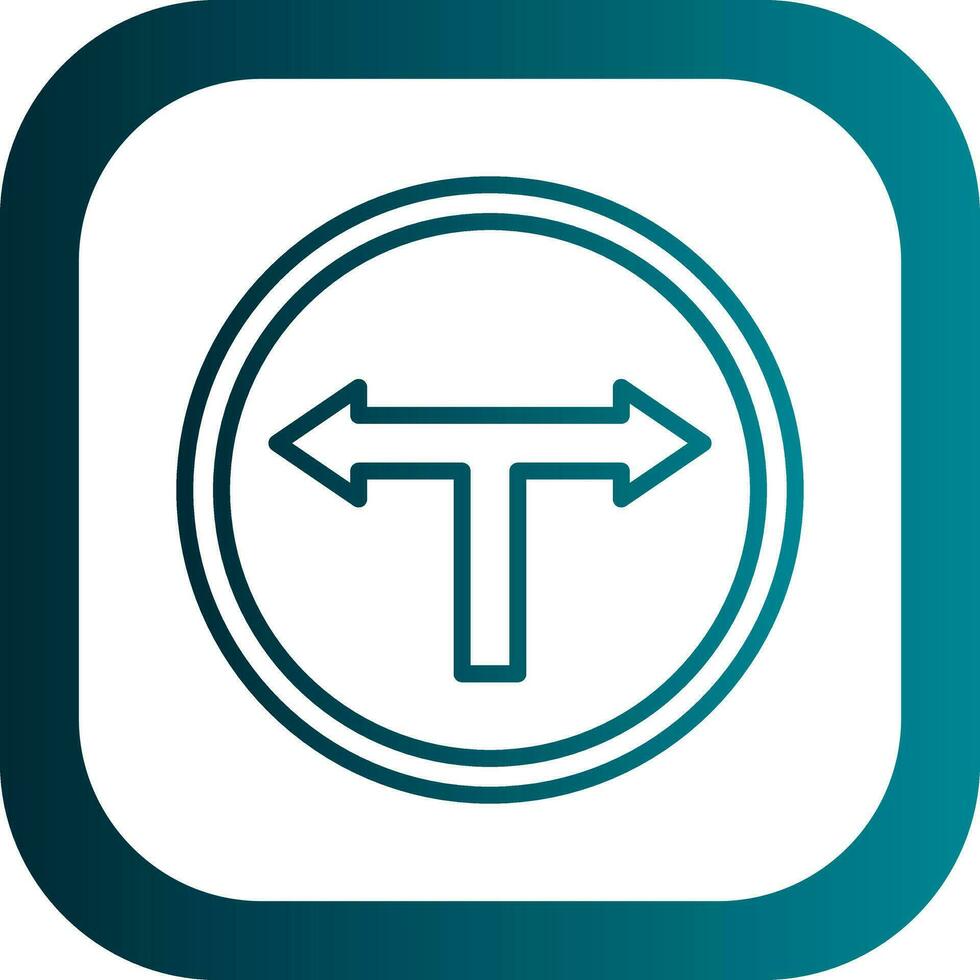 T Junction Vector Icon Design