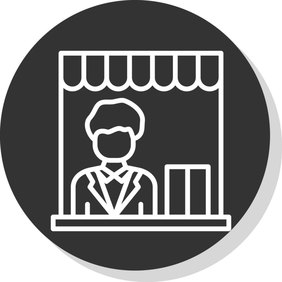 Shop Manager Vector Icon Design