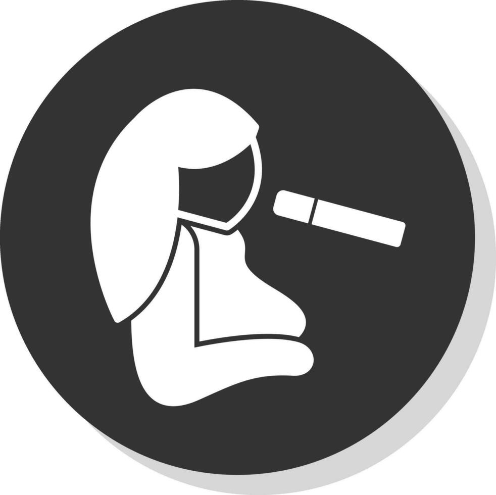 Girl Smoking Vector Icon Design