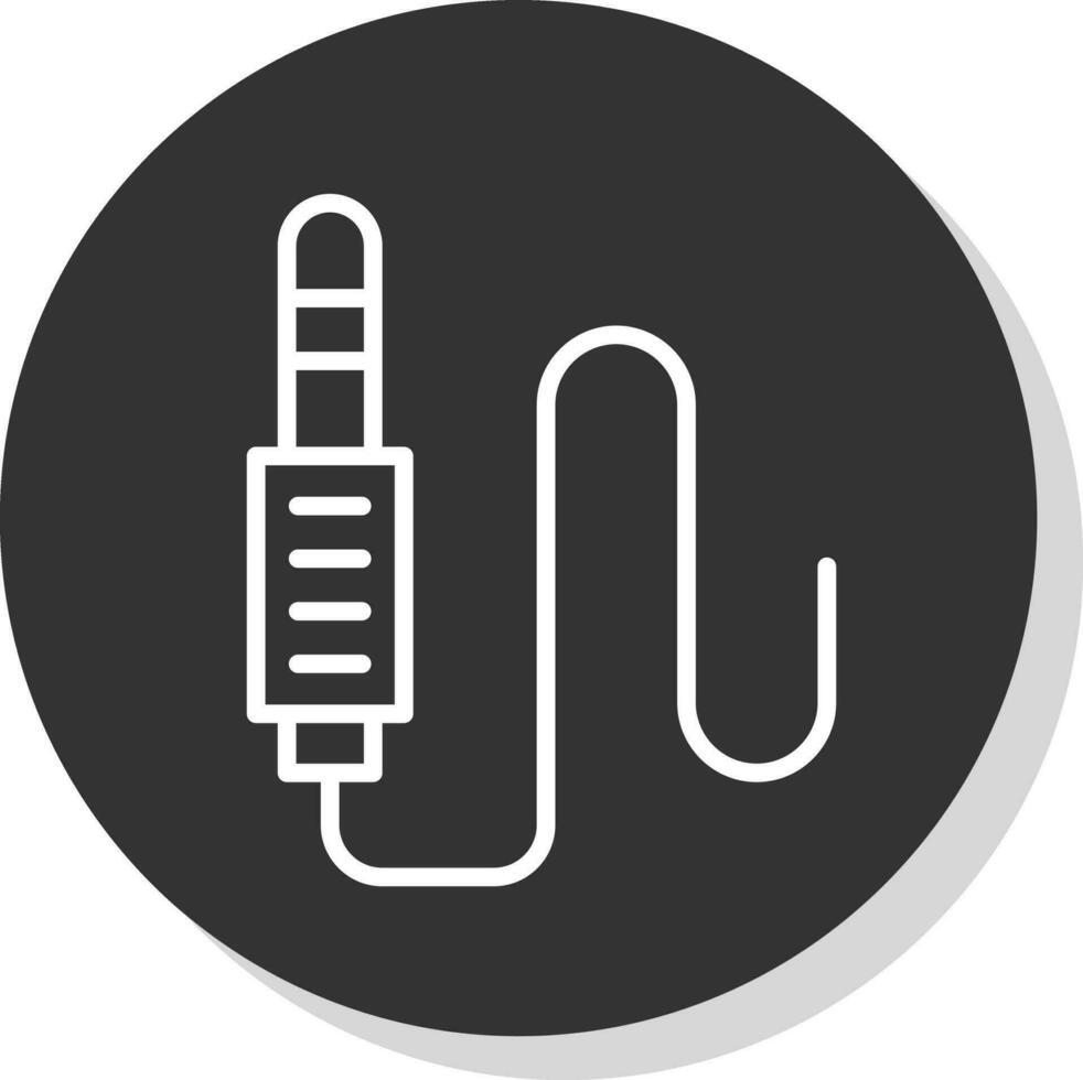 diseño de icono de vector de conector de audio