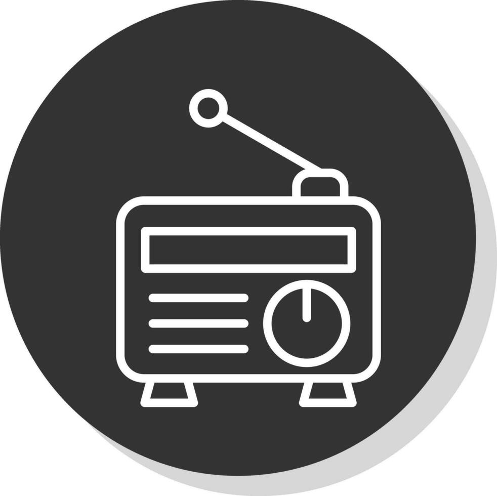 diseño de icono de vector de radio