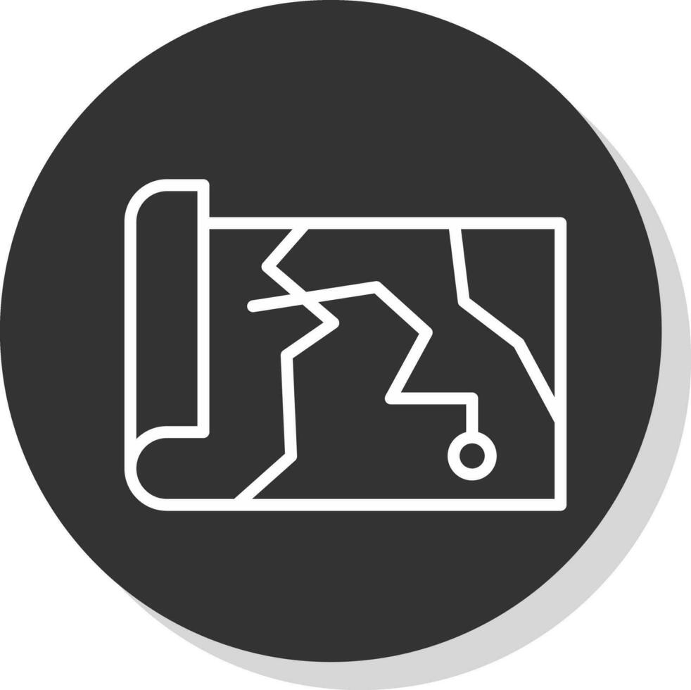 Treasure Map Vector Icon Design