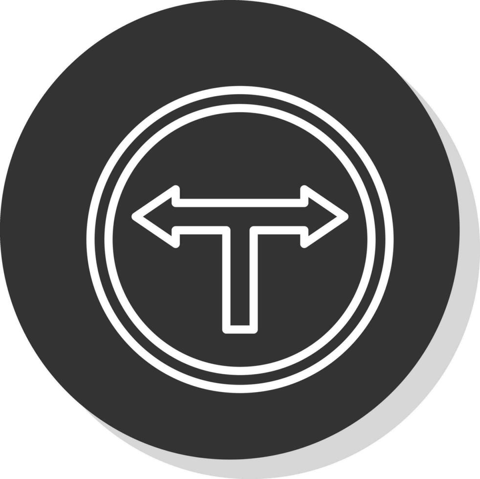 T Junction Vector Icon Design