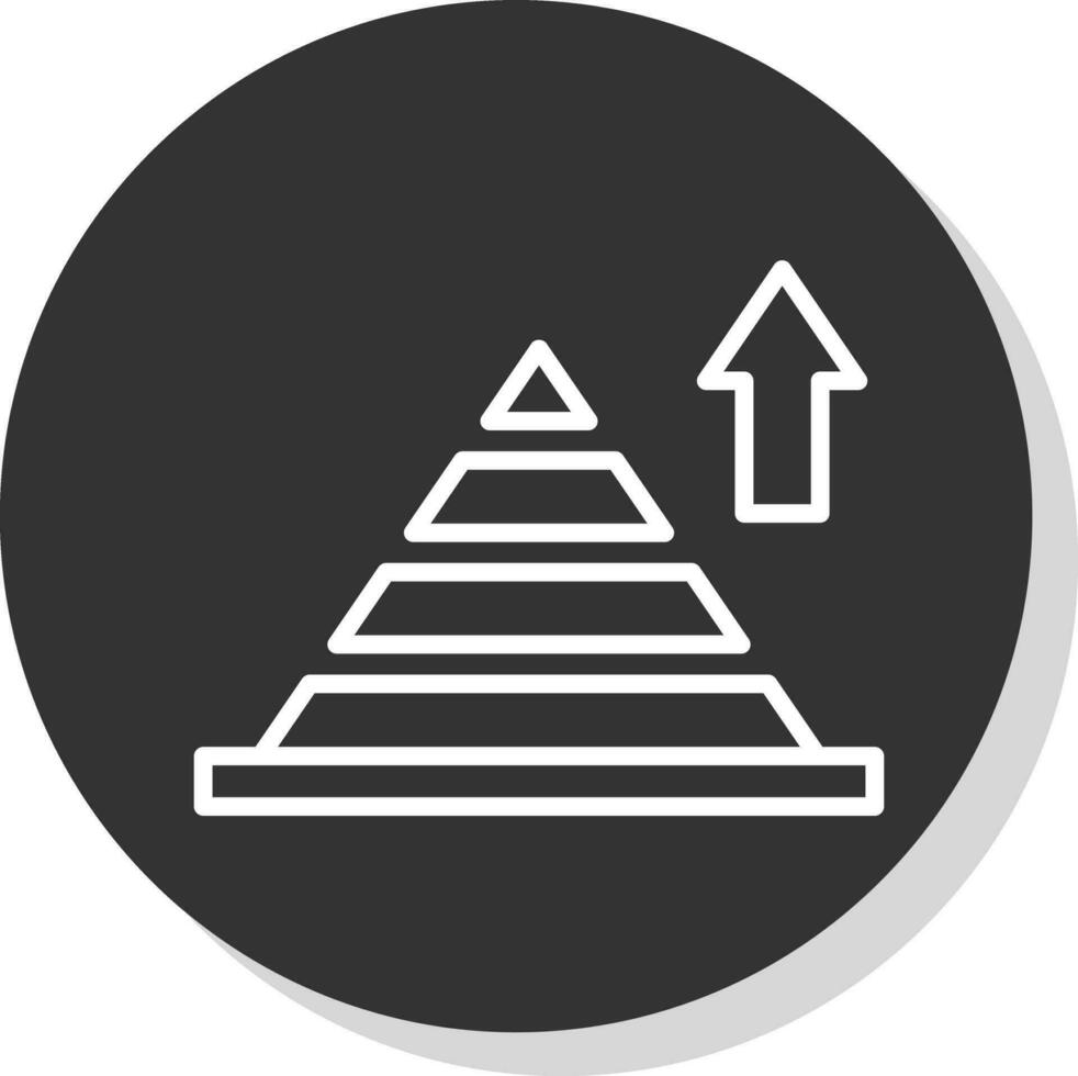 diseño de icono de vector de gráfico piramidal