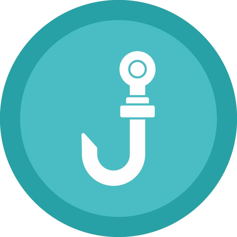 Fish Hook Vector Icon Design