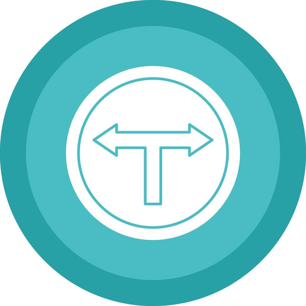 T Junction Vector Icon Design