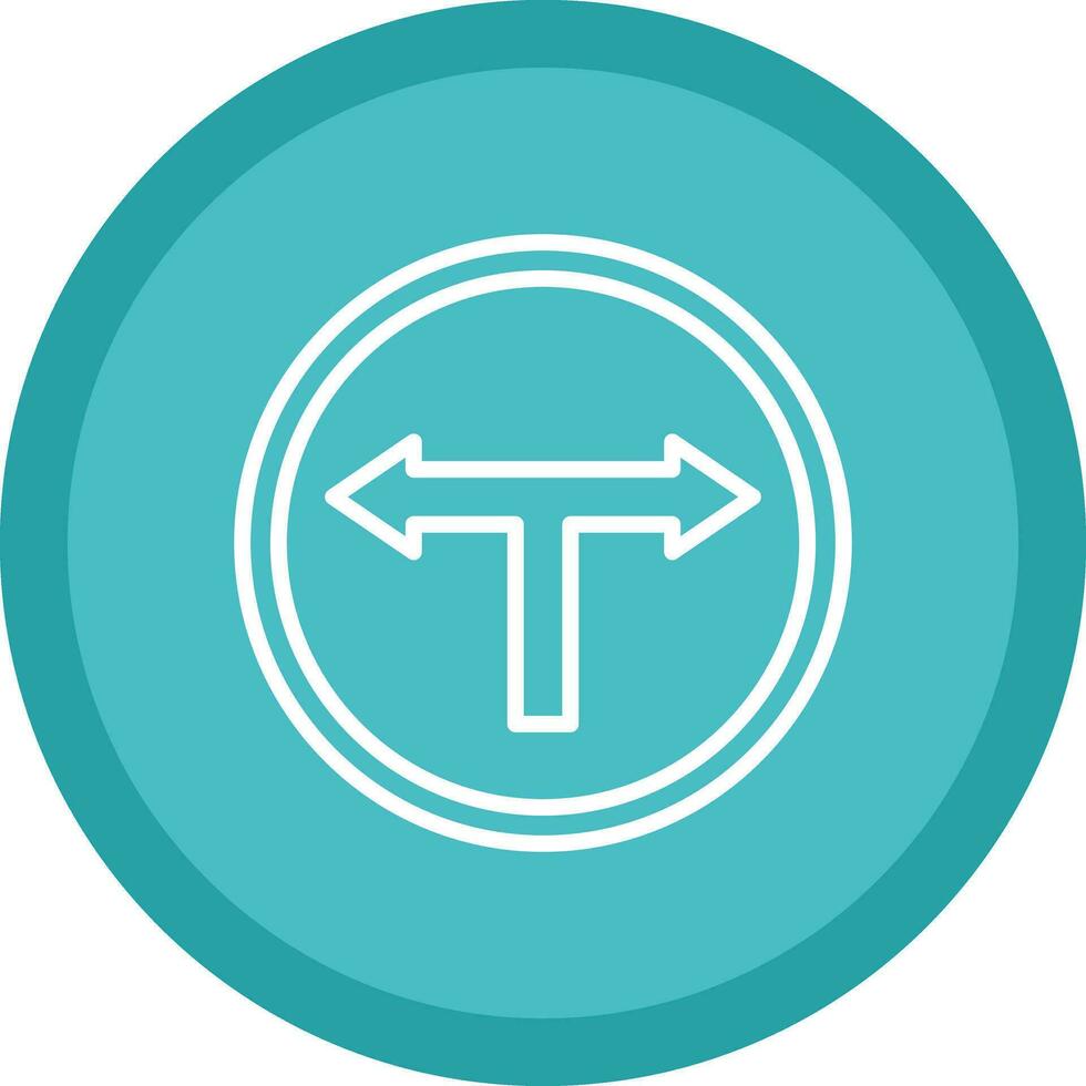 T Junction Vector Icon Design