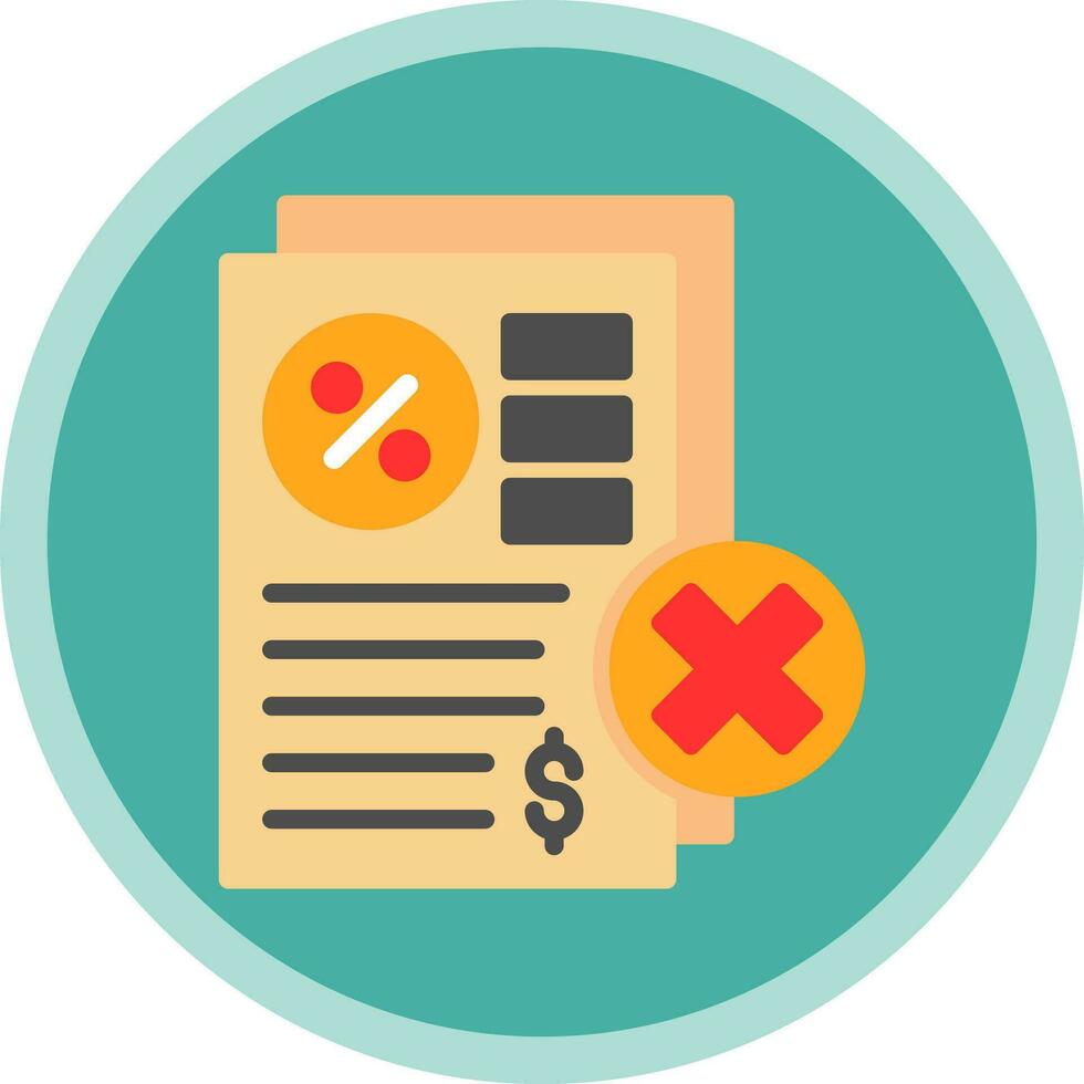 Rejected Vector Icon Design