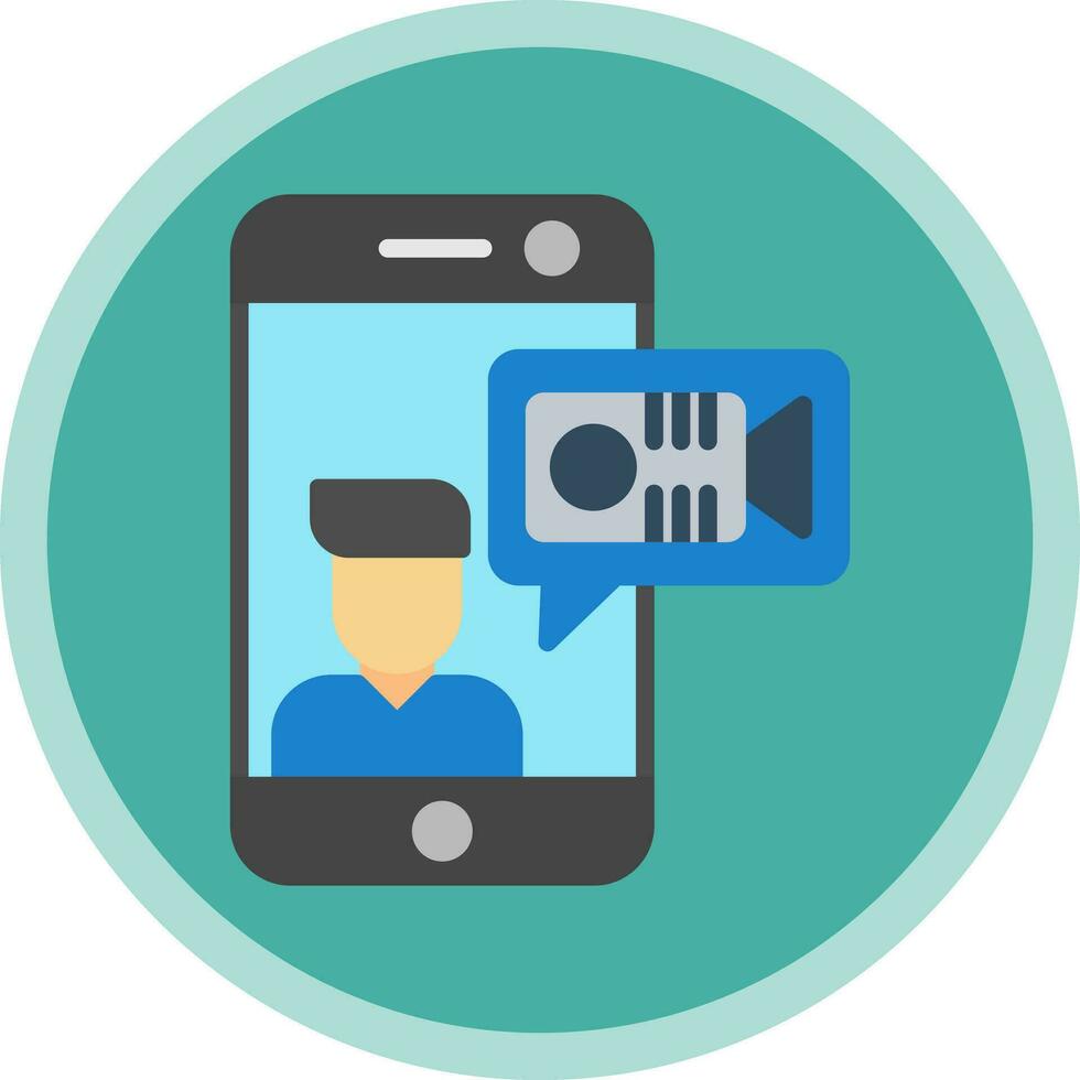 Video Chat Vector Icon Design