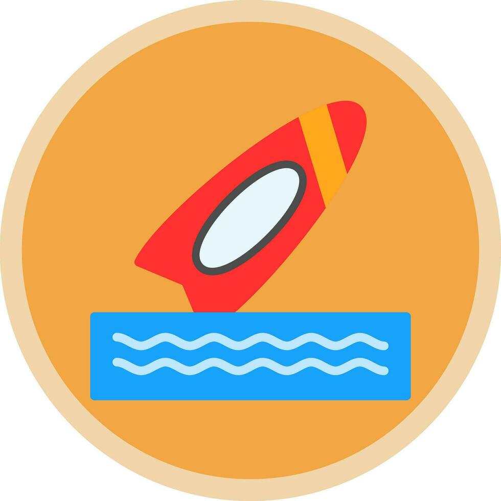 Surfboard Vector Icon Design