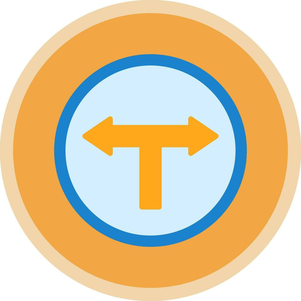 T Junction Vector Icon Design