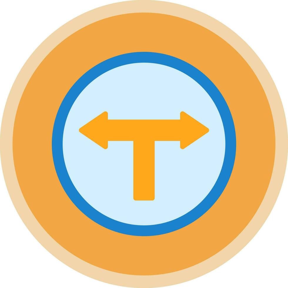 T Junction Vector Icon Design