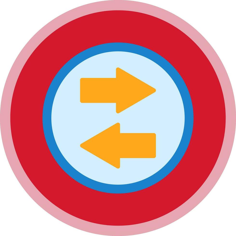 Two Way Arrow Vector Icon Design